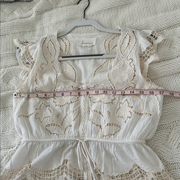 Anthropologie Lace Peplum Top size XS - Picture 8 of 12